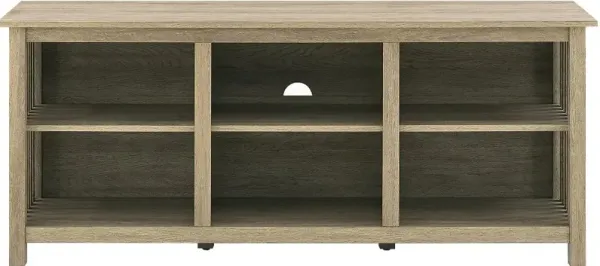 Mission Driftwood Slatted Side 58" TV Stand