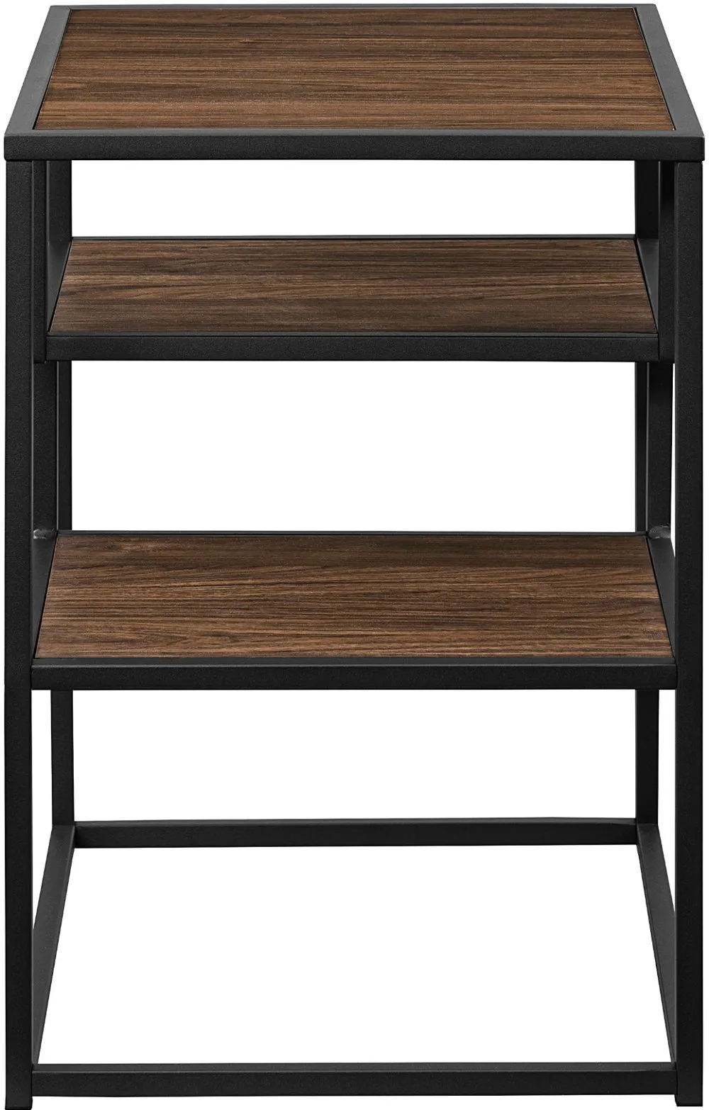 Maya Dark Walnut Floating Shelf Side Table