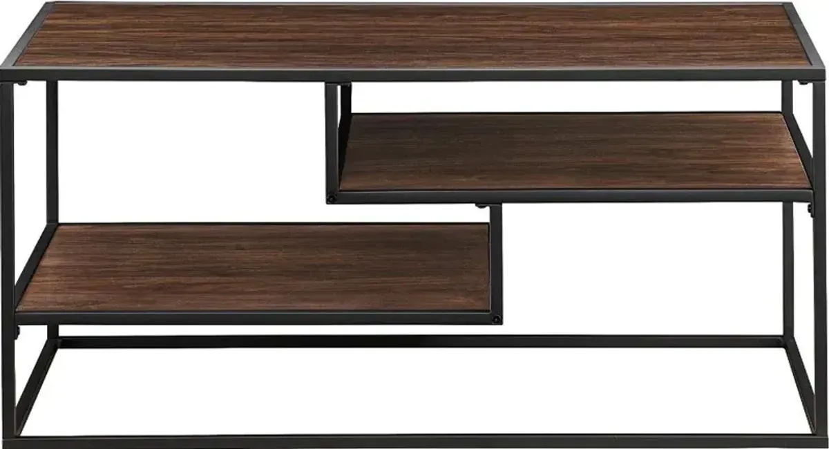 Maya Dark Walnut Floating Shelf Coffee Table