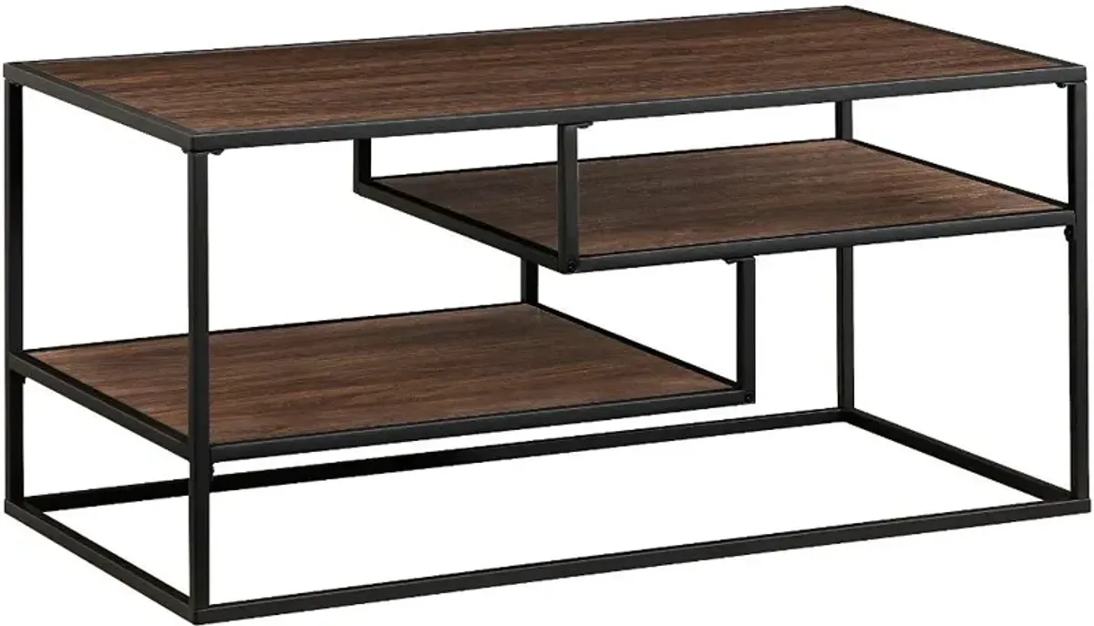 Maya Dark Walnut Floating Shelf Coffee Table