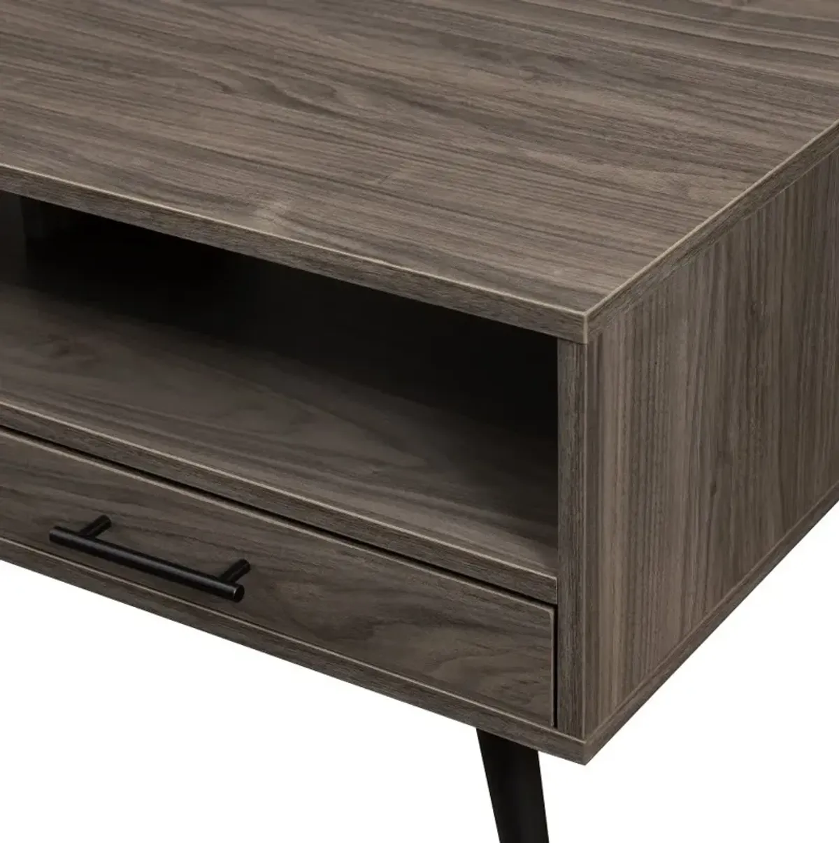 Nora Slate Gray Coffee Table with Drawers