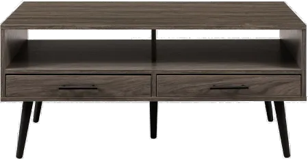 Nora Slate Gray Coffee Table with Drawers