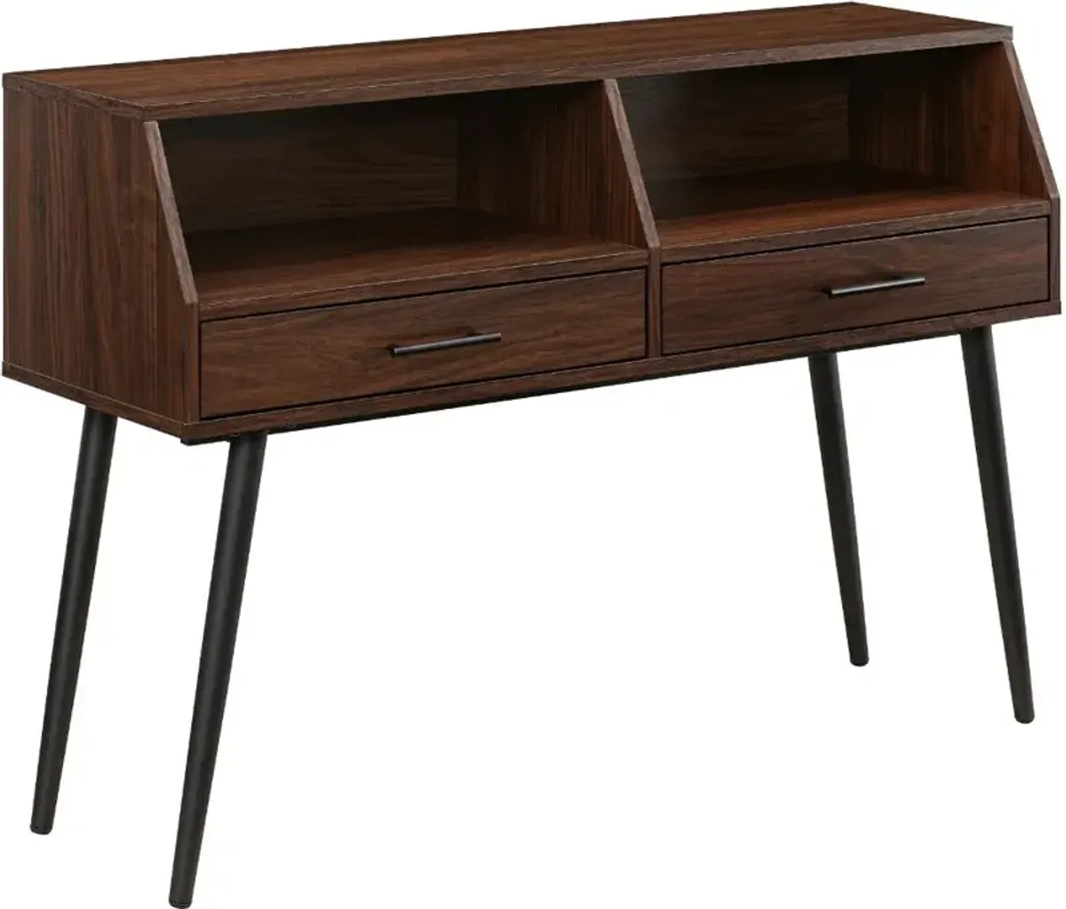 Nora Dark Walnut Entry Table with Drawers