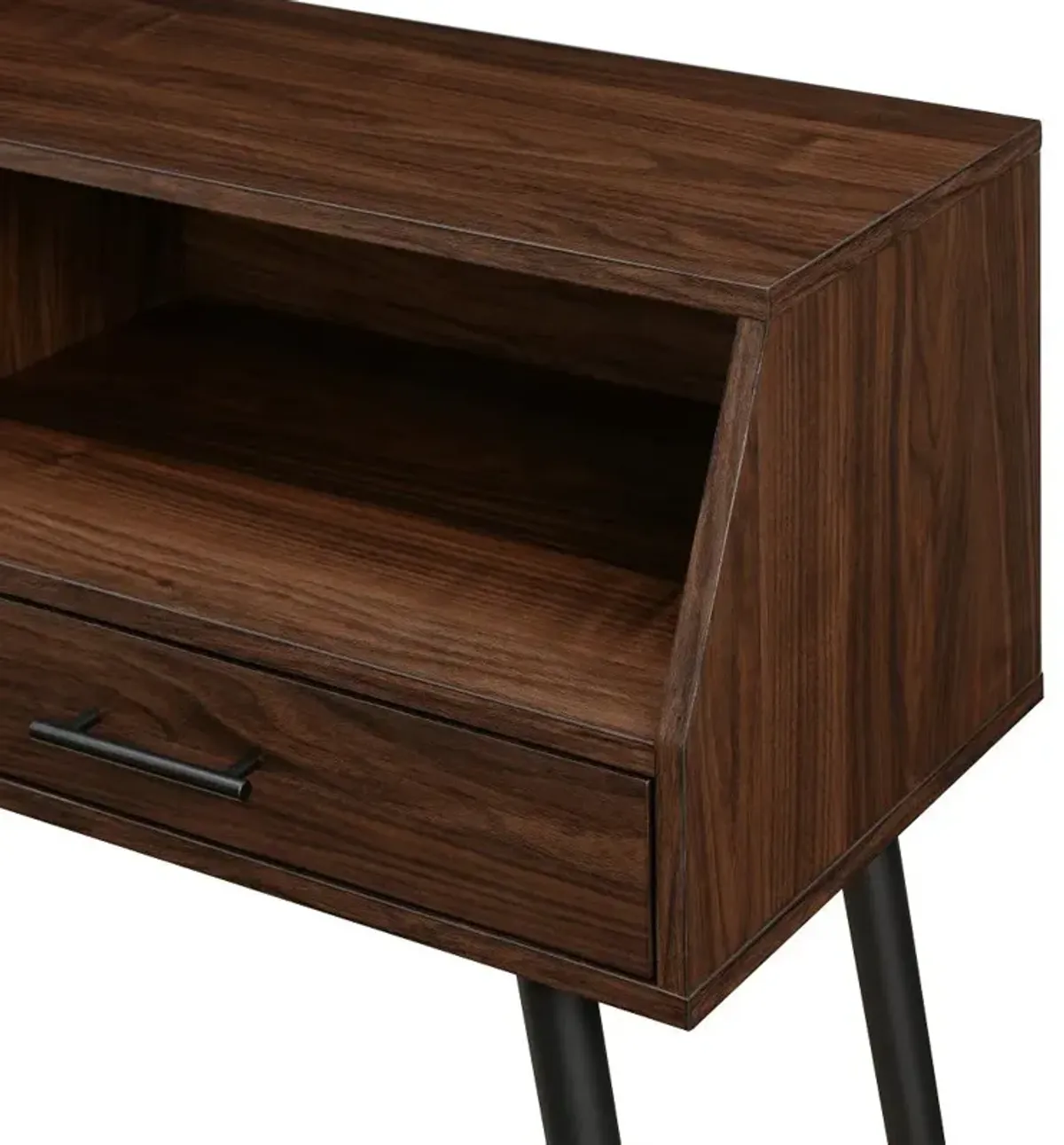 Nora Dark Walnut Entry Table with Drawers