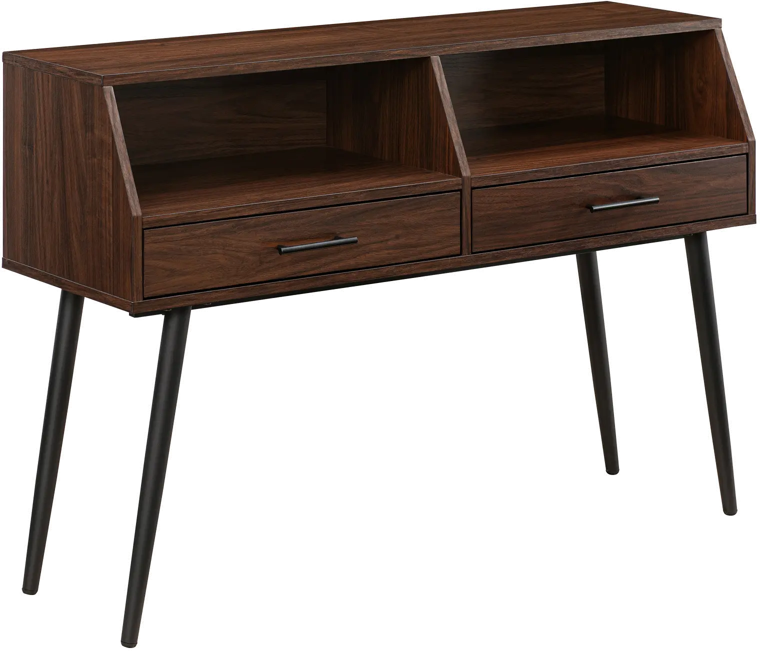 Nora Dark Walnut Entry Table with Drawers