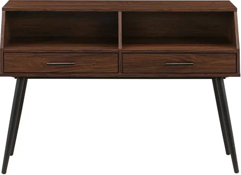 Nora Dark Walnut Entry Table with Drawers