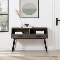 Nora Slate Gray Entry Table with Drawers
