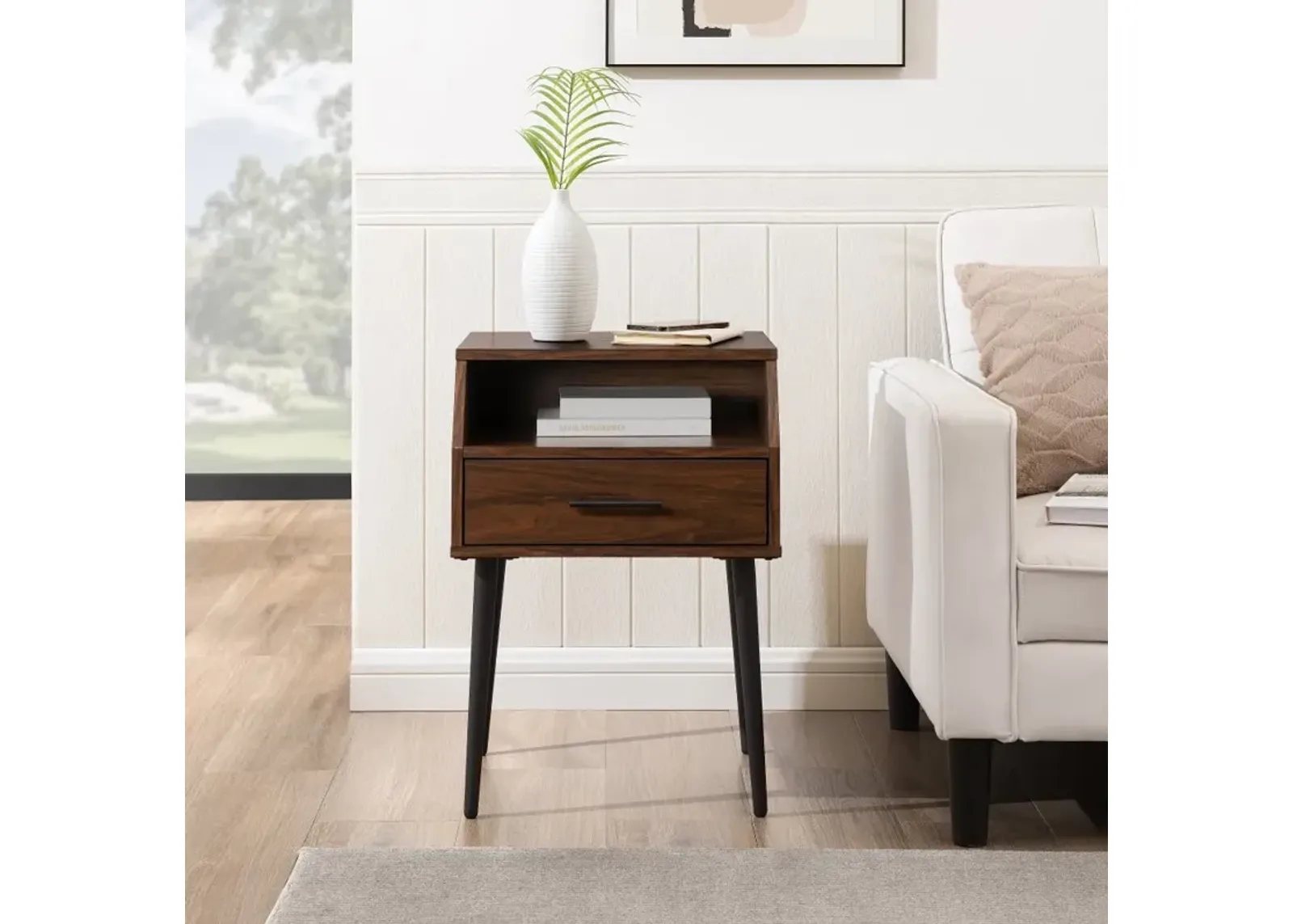 Nora Dark Walnut Side Table