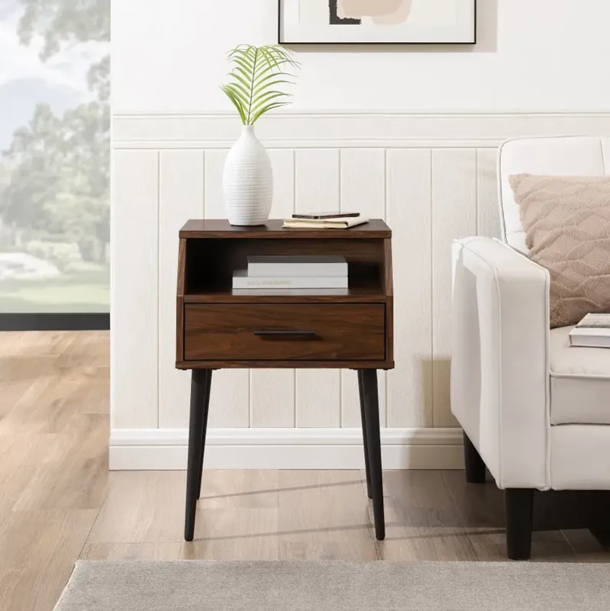 Nora Dark Walnut Side Table