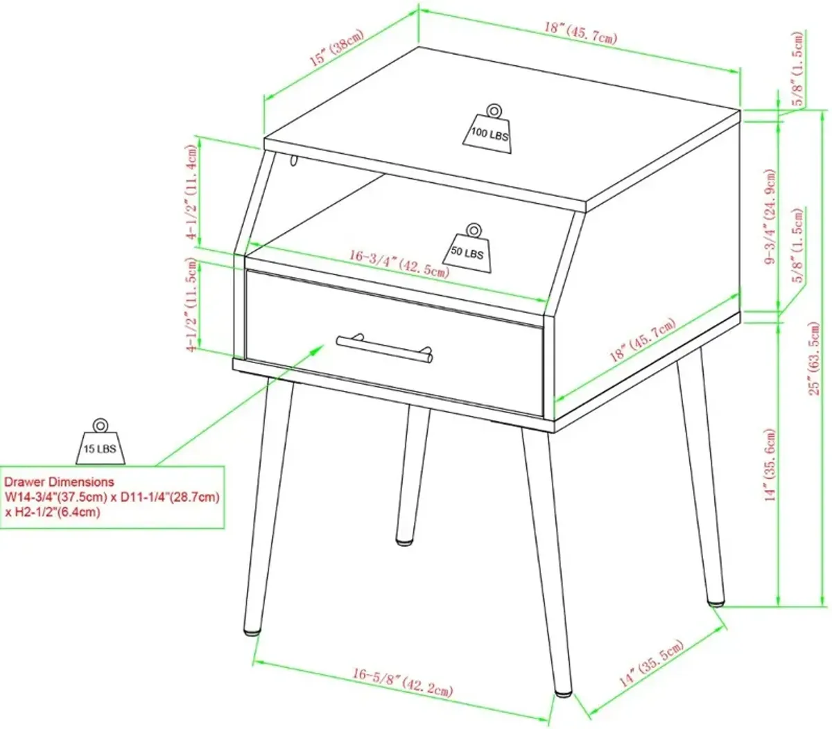 Nora Slate Gray Side Table