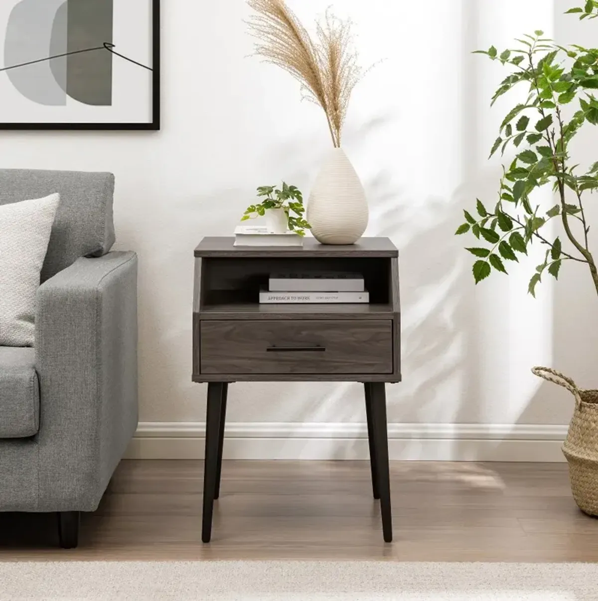 Nora Slate Gray Side Table