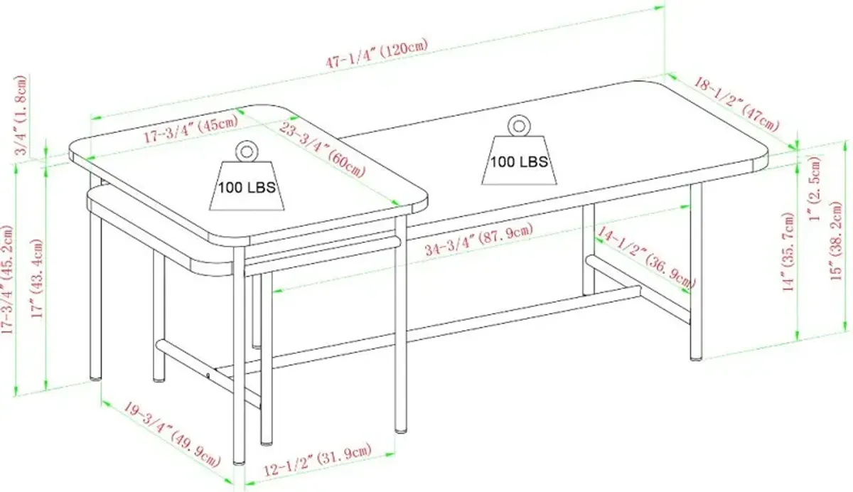 Reema Coastal Oak Nesting Coffee Tables