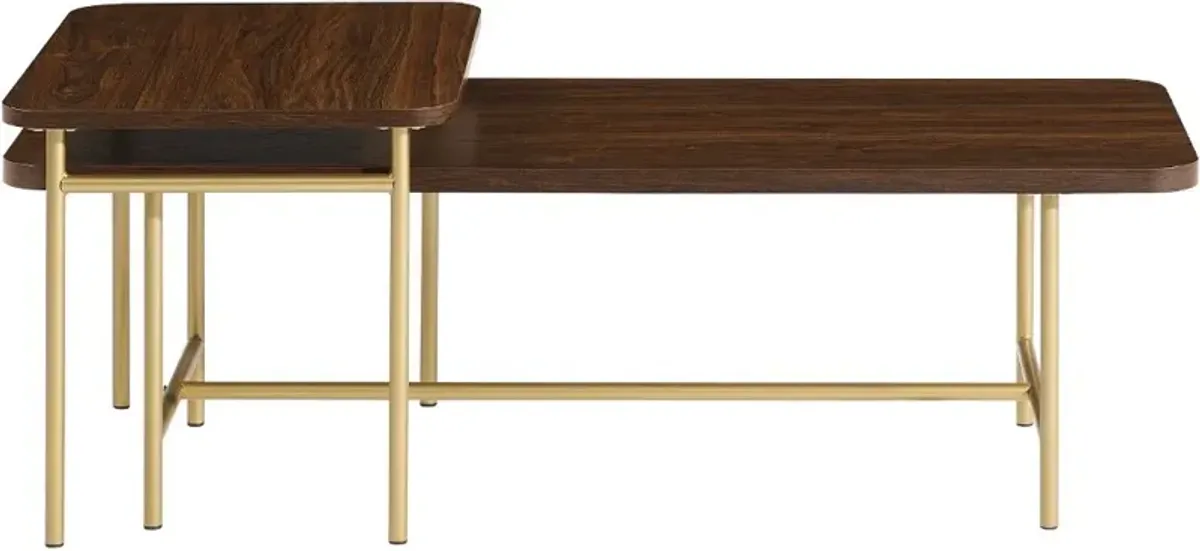 Reema Dark Walnut Nesting Coffee Tables