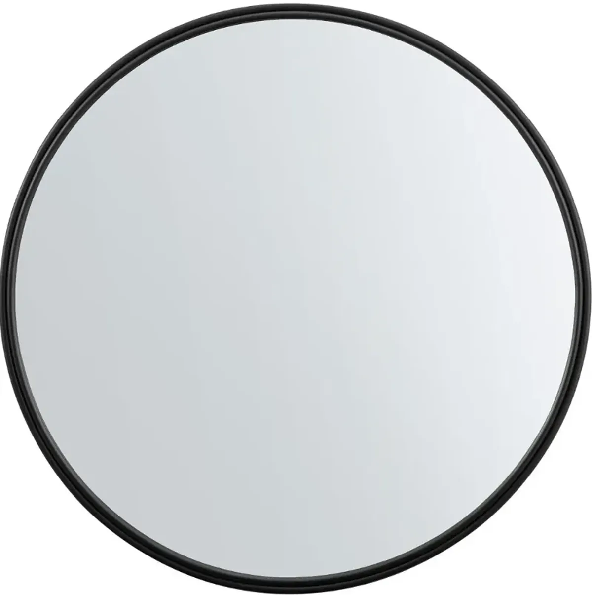 Black 36" Double Ribbed Frame Wall Mirror