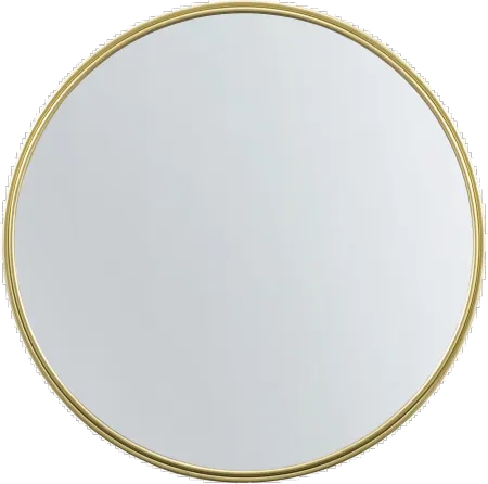 Gold 36" Double Ribbed Frame Wall Mirror