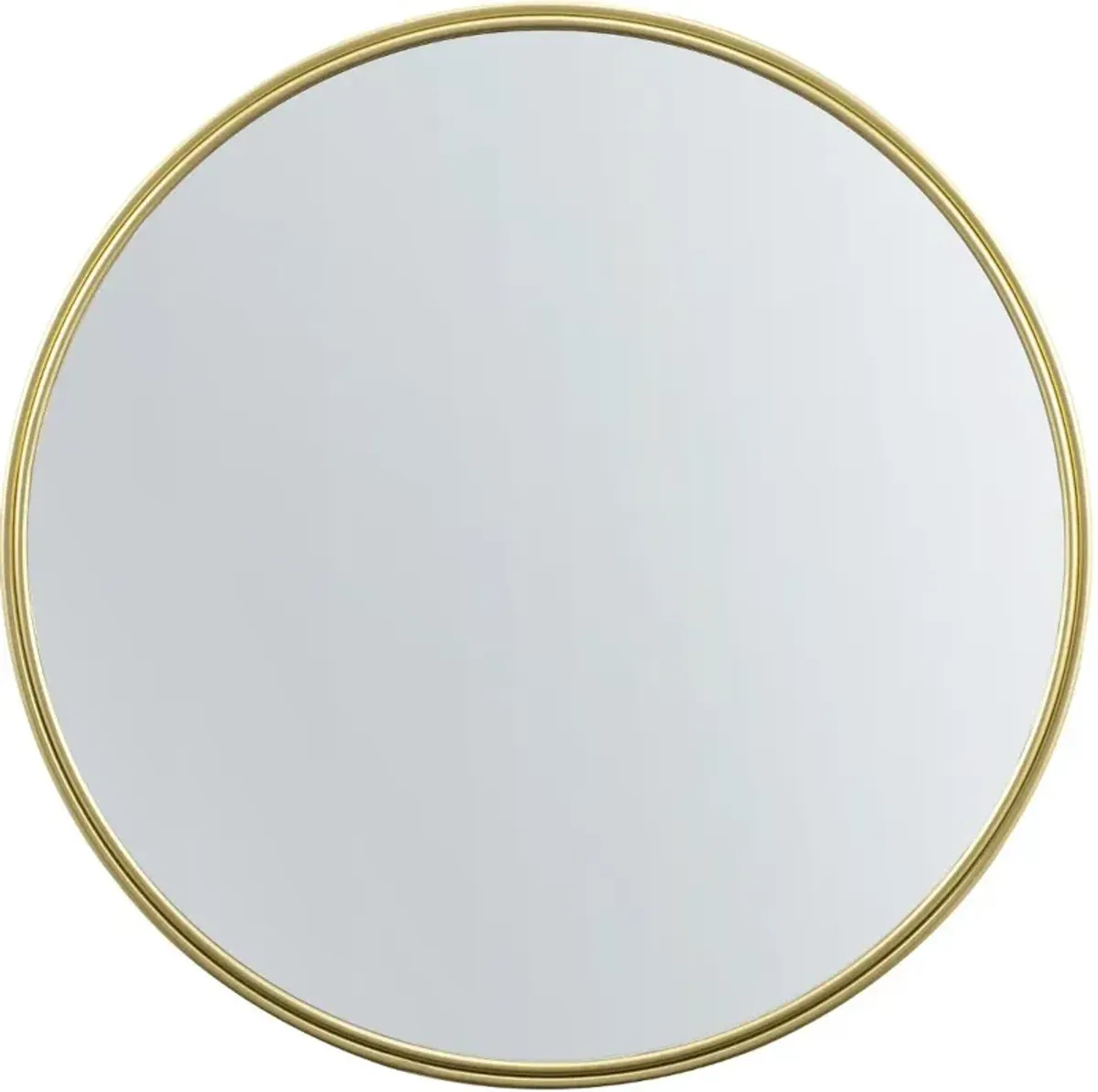 Gold 36" Double Ribbed Frame Wall Mirror