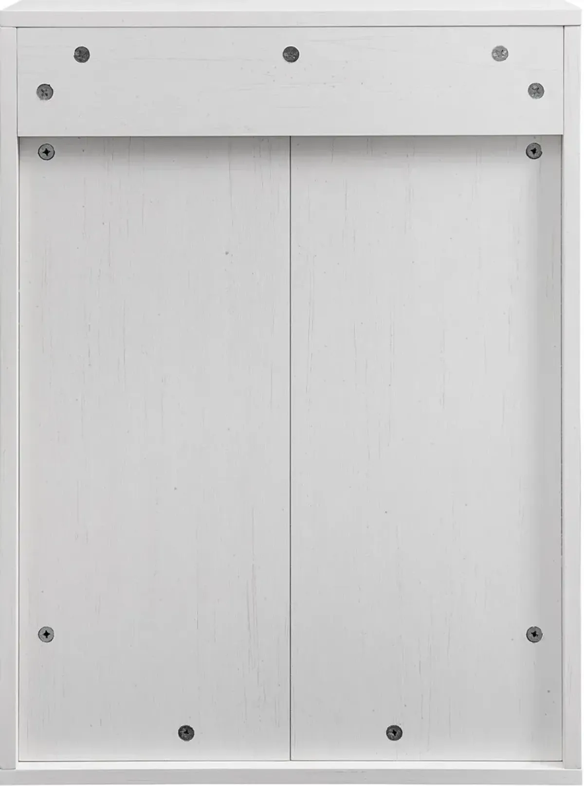 Sliding Mirrored Barn Door White Wall Cabinet