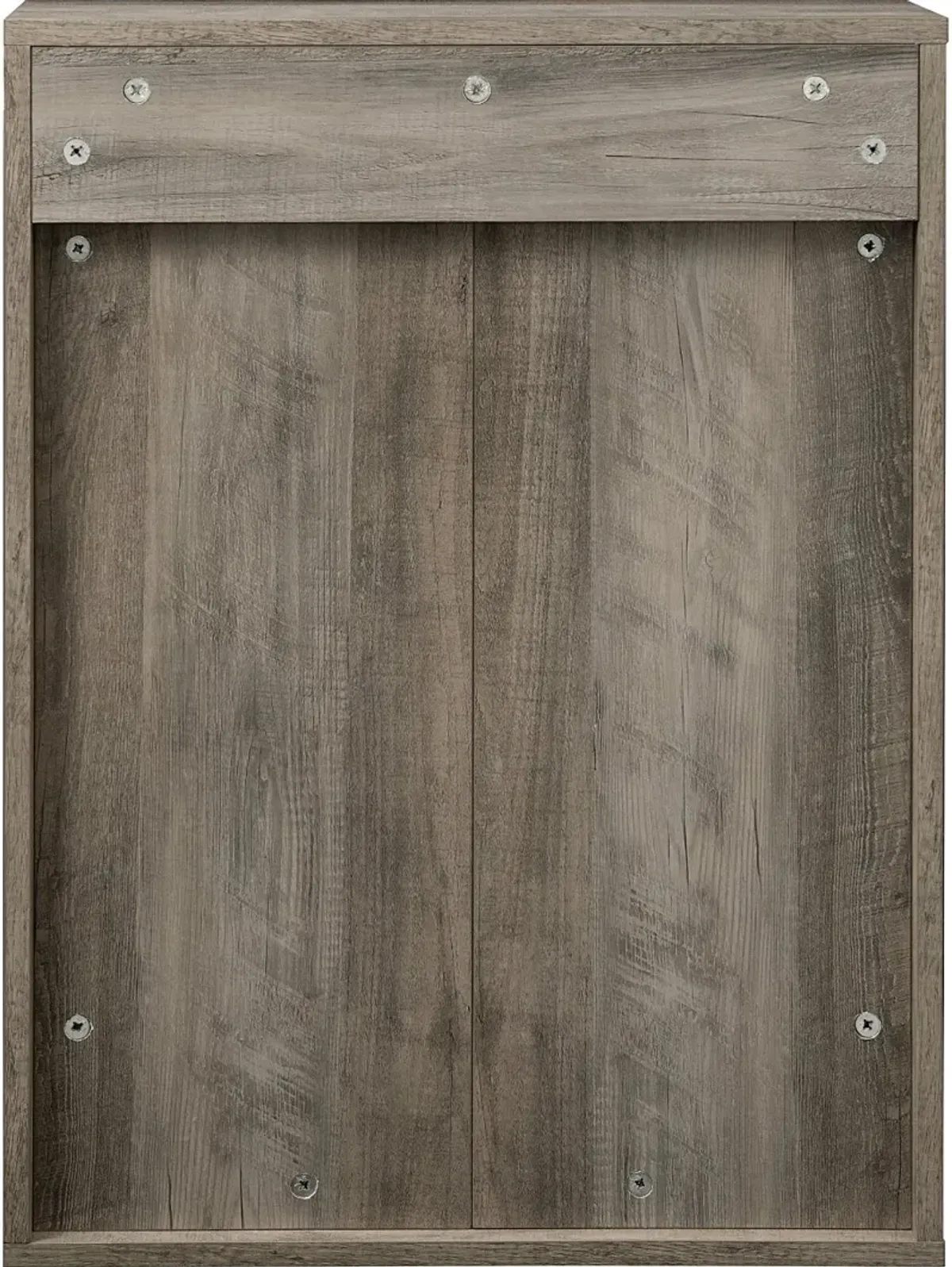 Sliding Mirrored Barn Door Gray Wall Cabinet