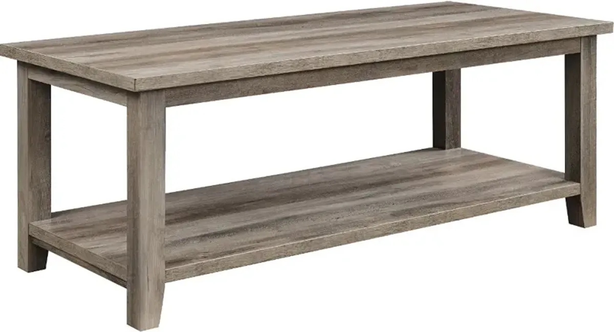 Simplicity 48" Gray Wash Coffee Table