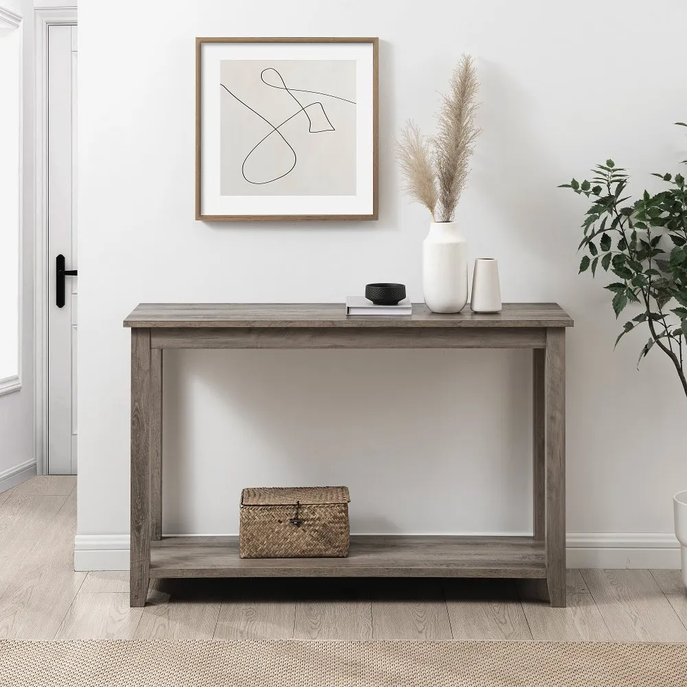 Simplicity Gray Wash Sofa Table