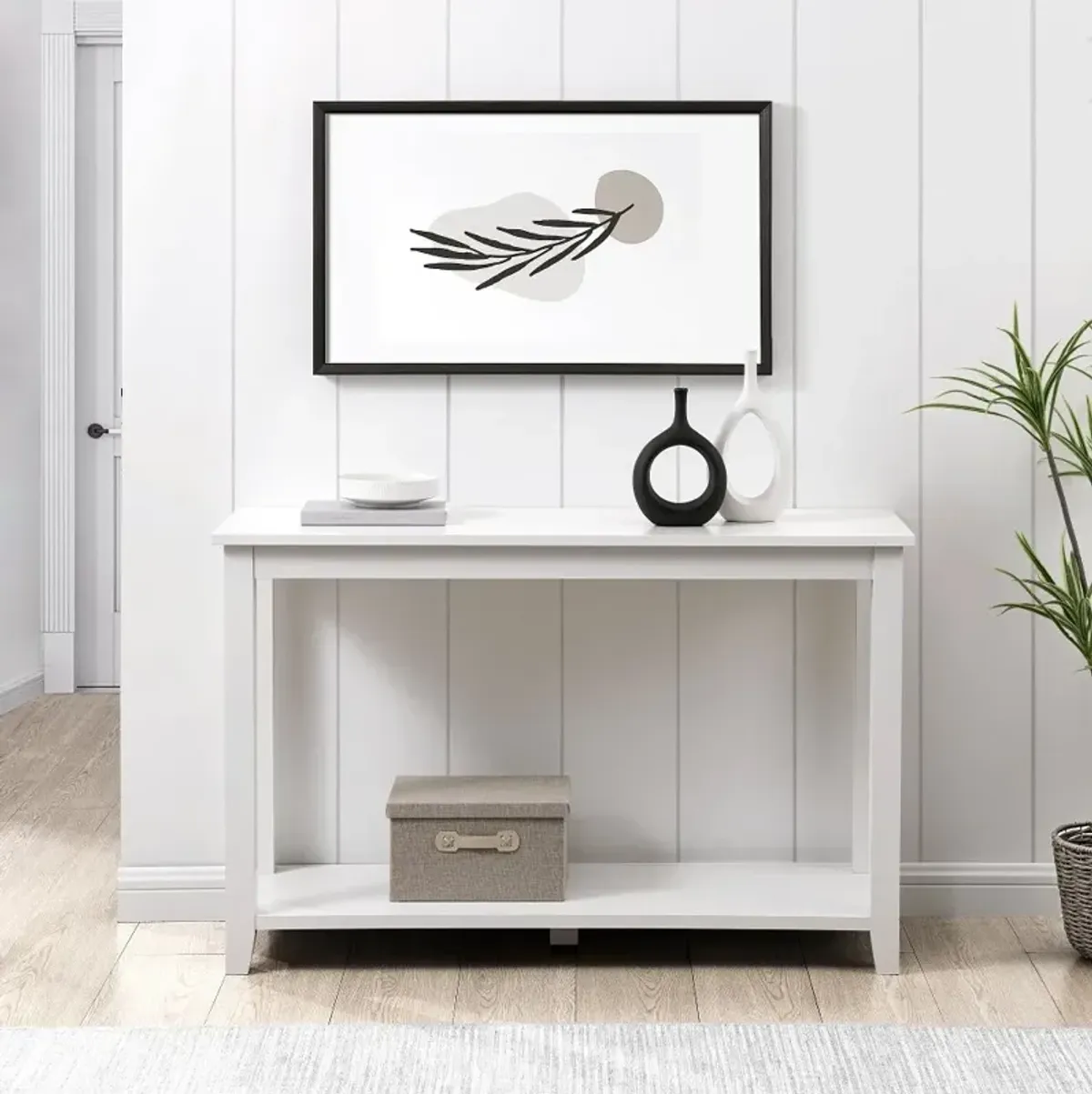 Simplicity White Sofa Table