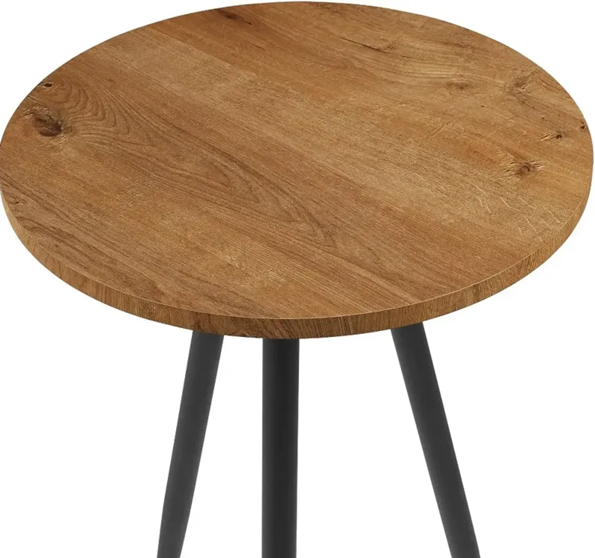 Tilly Oak & Black Round Side Table