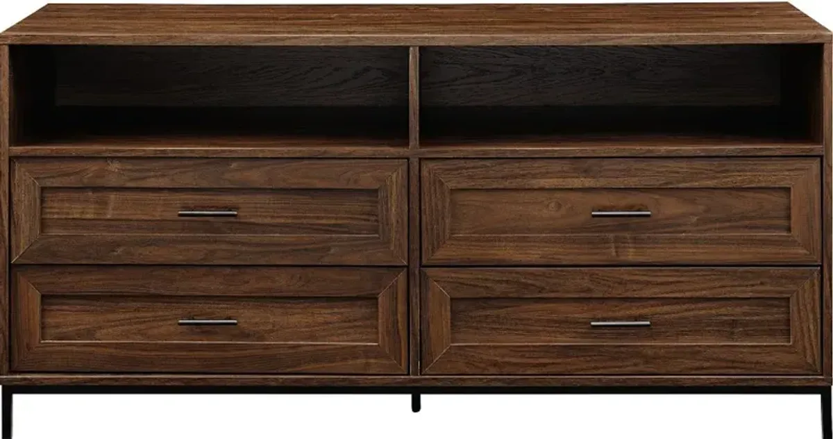 Chevy Dark Walnut 56" 4-Drawer TV Stand