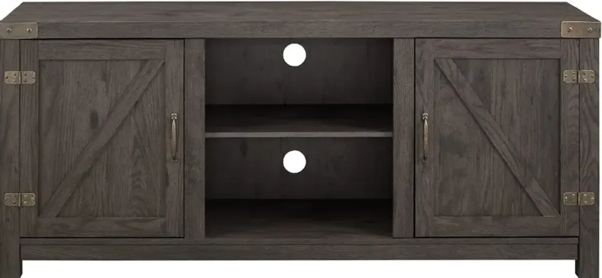 Barn Door Modern Farmhouse Sable Gray 59" TV Stand