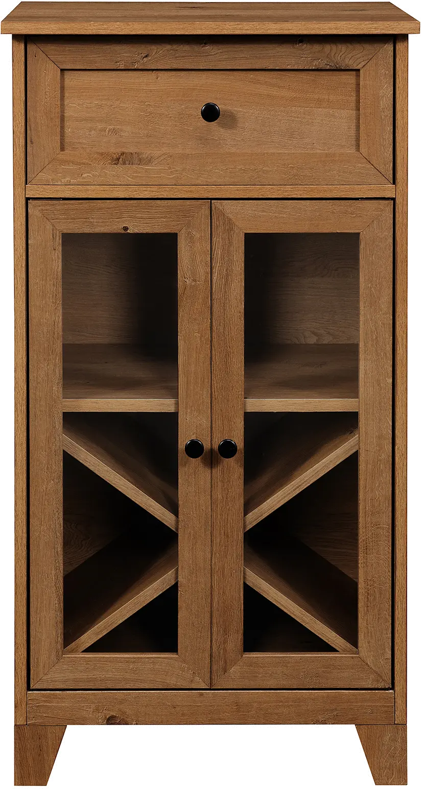 Wiley English Oak Two-Door BarCabinet