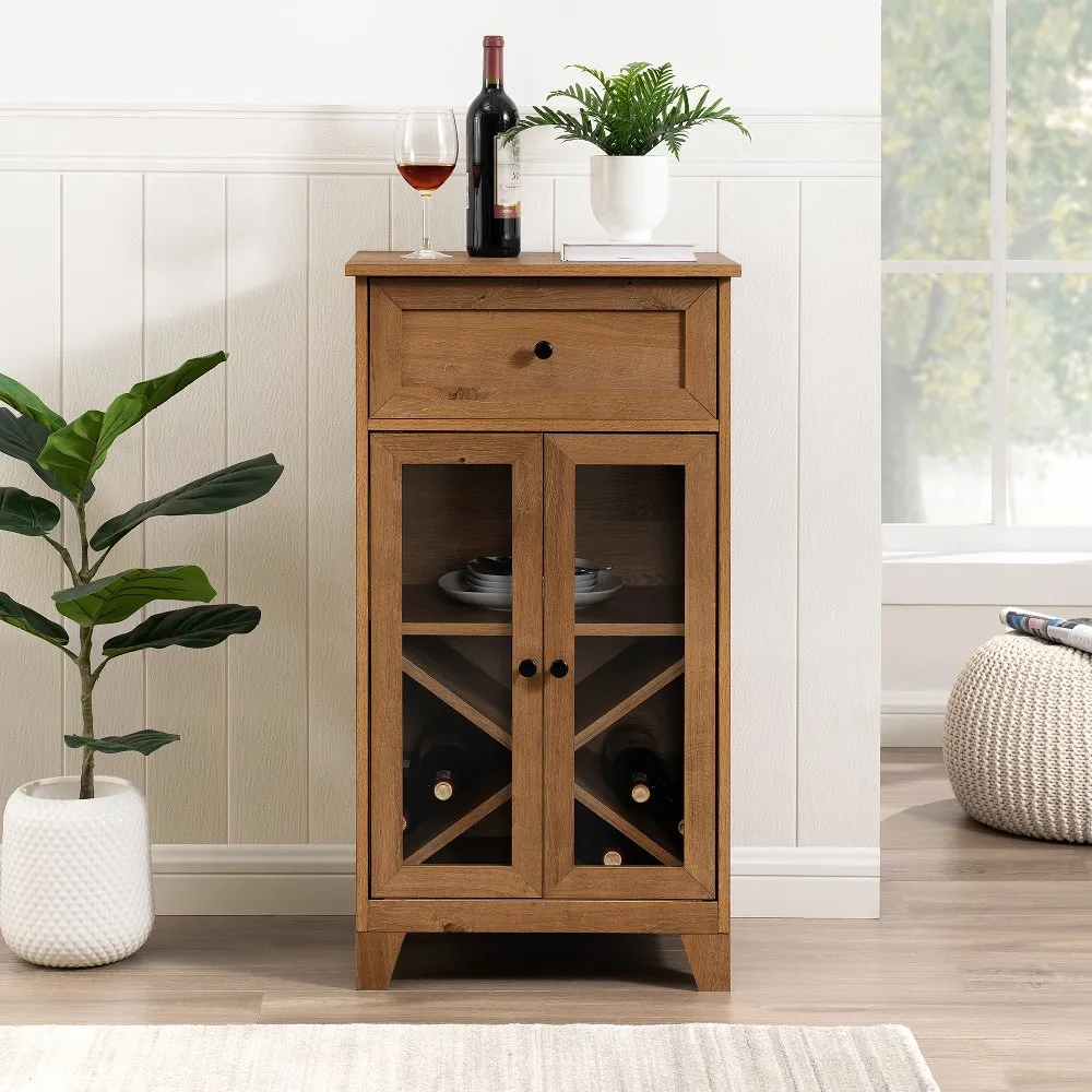 Wiley English Oak Two-Door BarCabinet