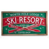 24.75 Inch Ski Resort Wall Art