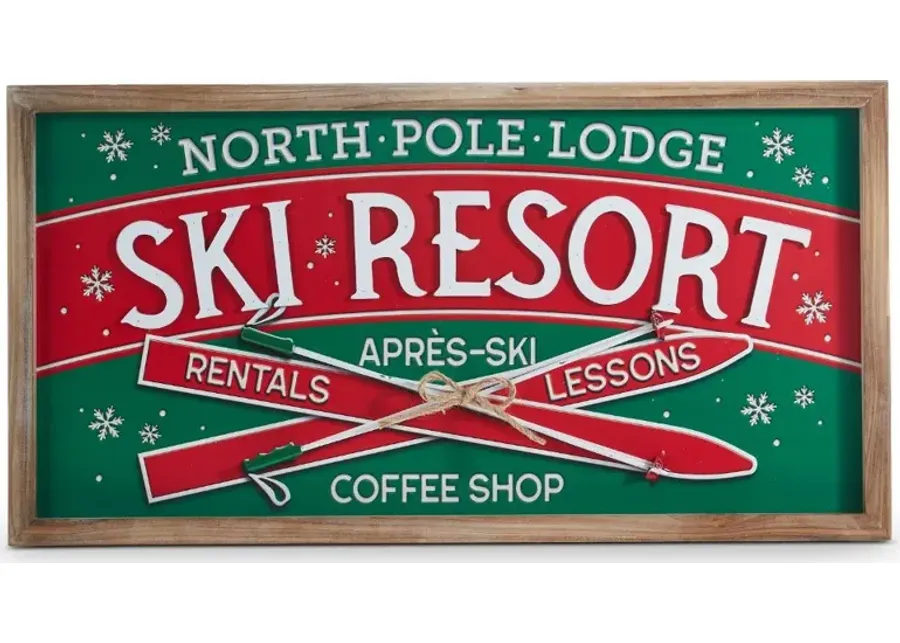 24.75 Inch Ski Resort Wall Art