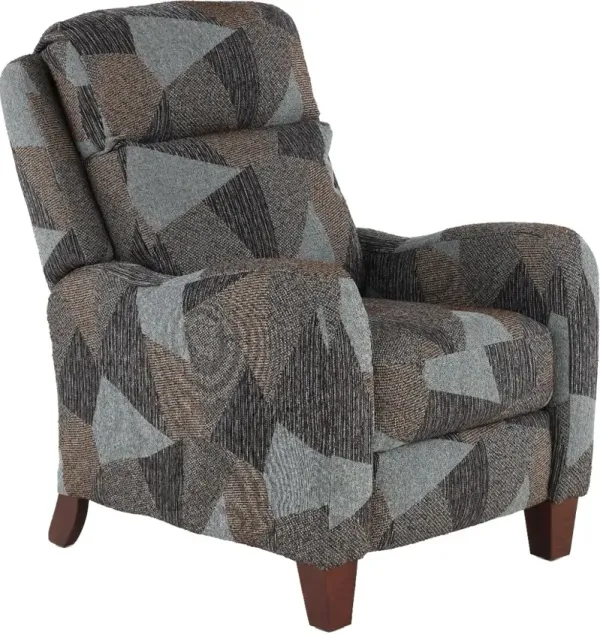 Prestige Mocha Geometric High-Leg Recliner