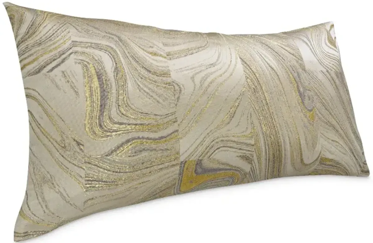 Naomi Oblong Gold Accent Pillow