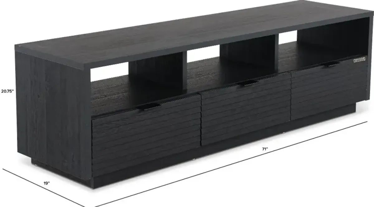 Harvey Park 72" Black TV Stand