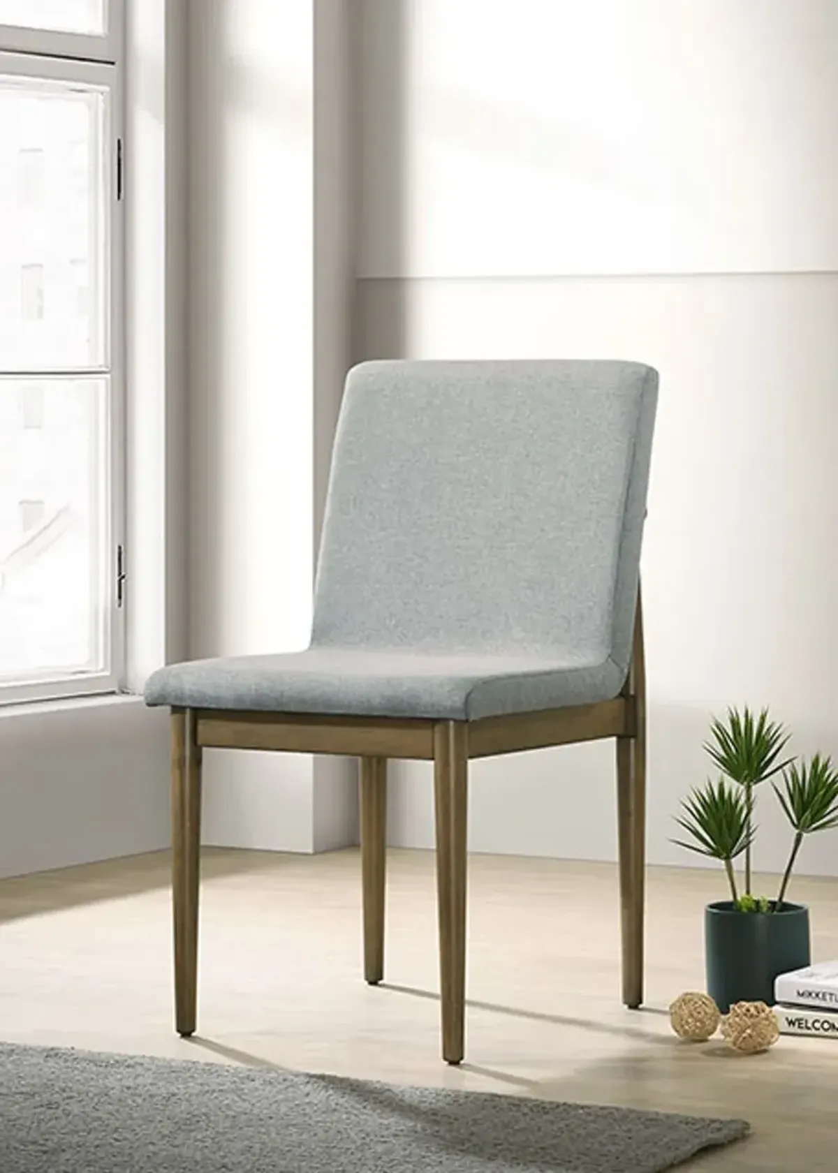 Sofie Brown and Gray Upholstered Dining Chair
