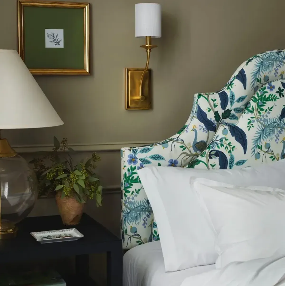 Rifle Paper Co. Marion Blue Peacock Twin Bed