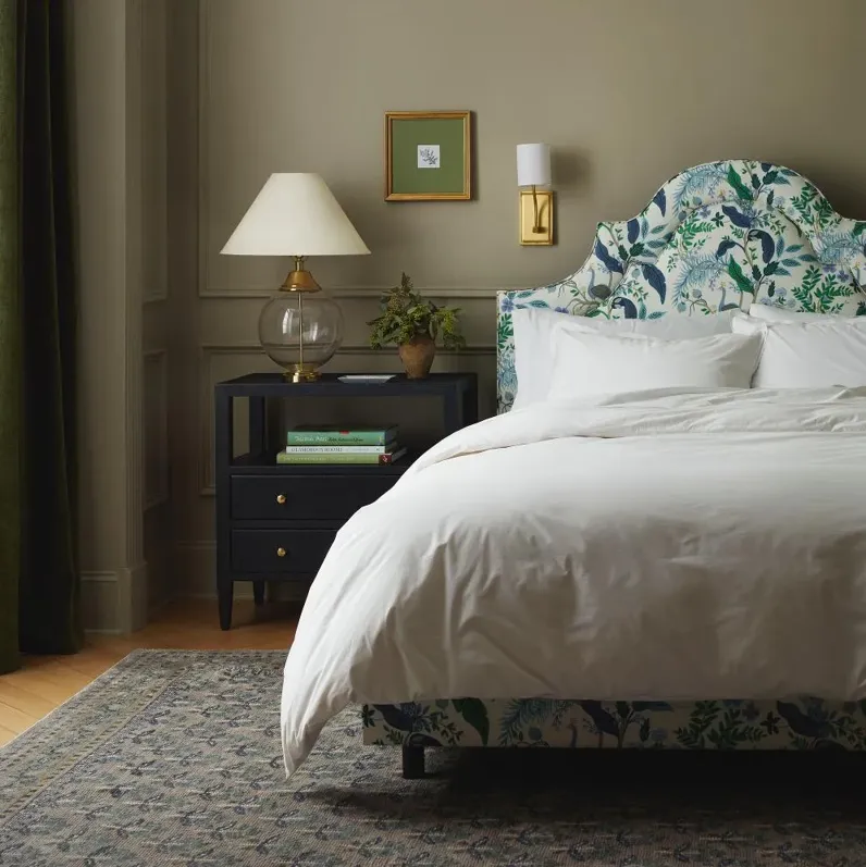 Rifle Paper Co. Marion Blue Peacock King Bed