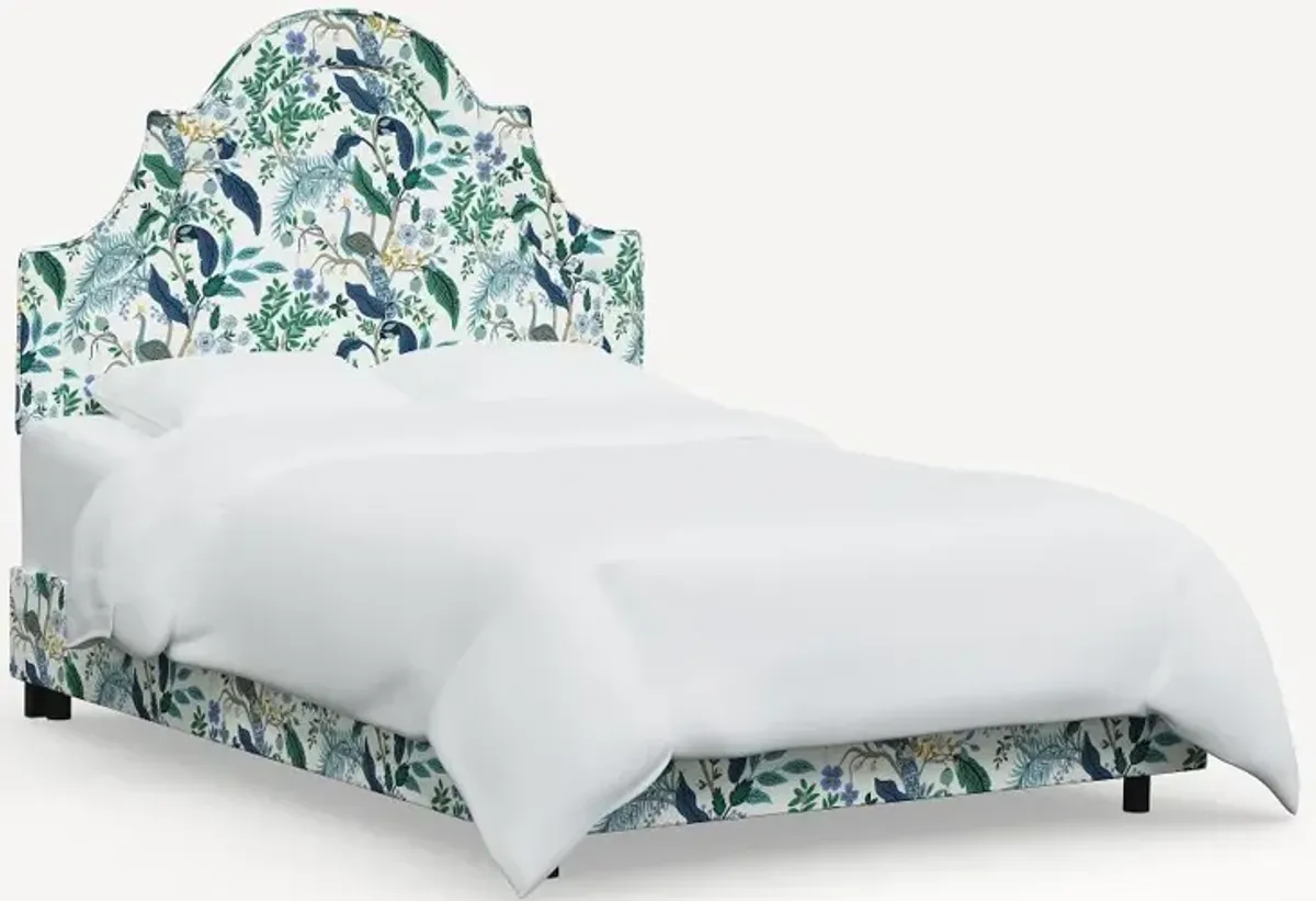 Rifle Paper Co. Marion Blue Peacock King Bed