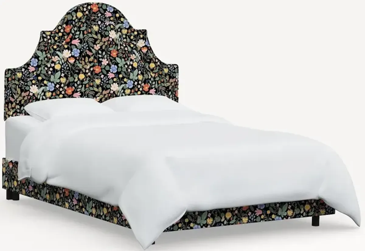 Rifle Paper Co. Marion Strawberry Fields Black Twin Bed