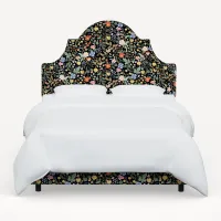 Rifle Paper Co. Marion Strawberry Fields Black Queen Bed