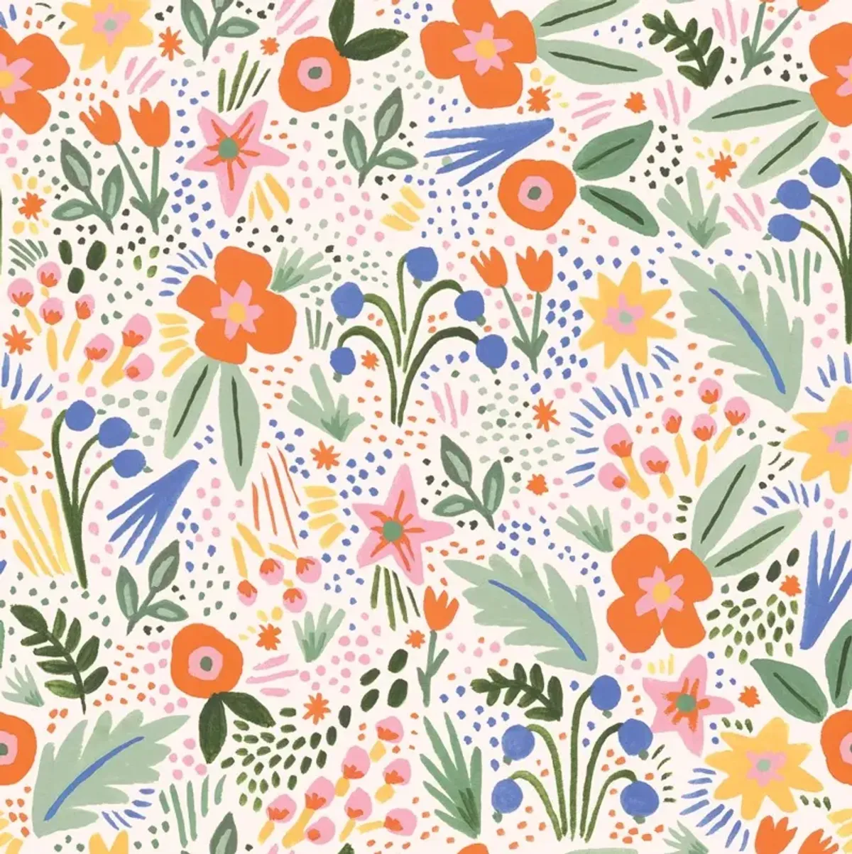 Rifle Paper Co Marion Multi Color Floral Cal-King Bed