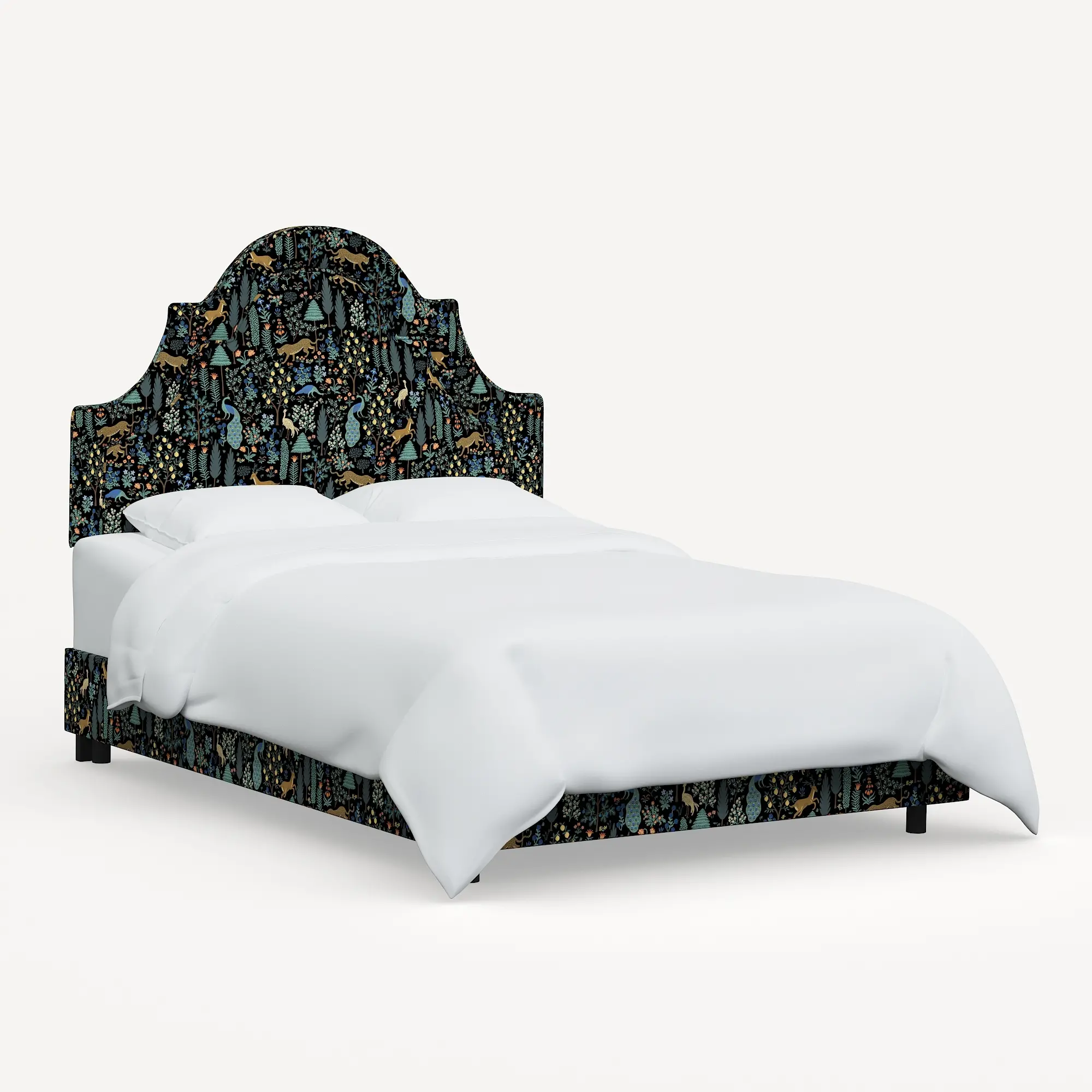 Rifle Paper Co Marion Menagerie Black Twin Bed