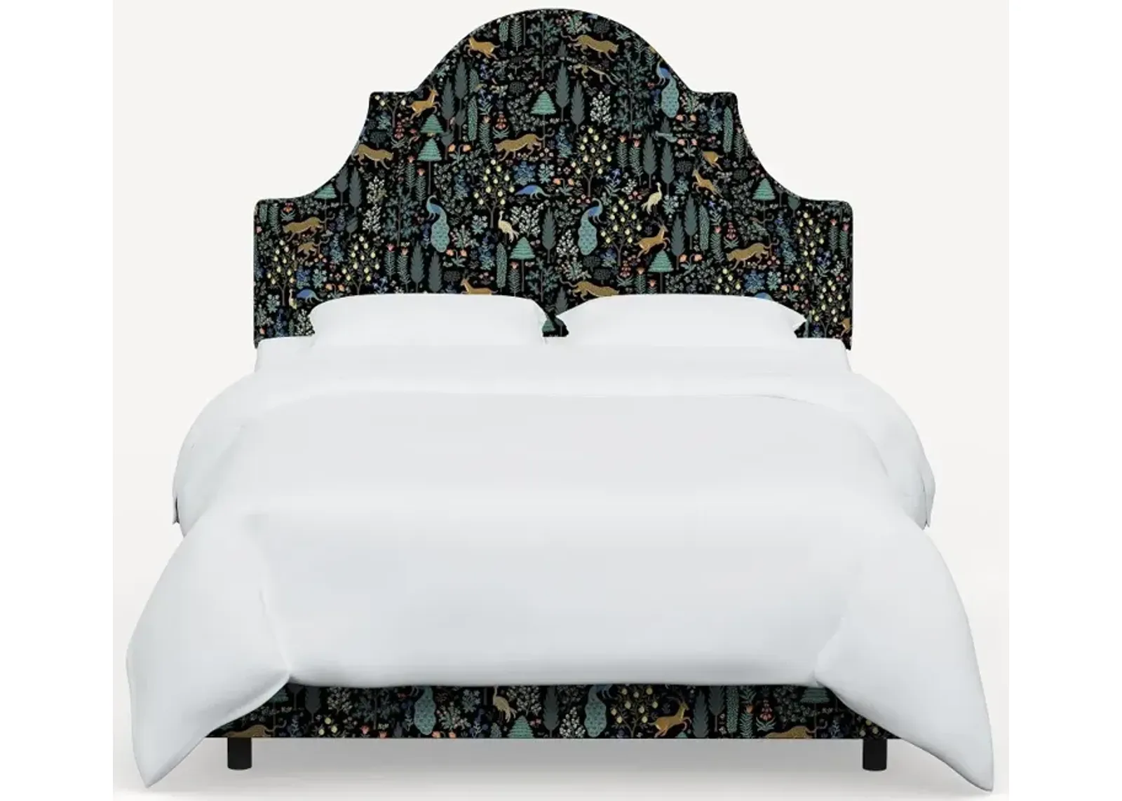 Rifle Paper Co Marion Menagerie Black Twin Bed