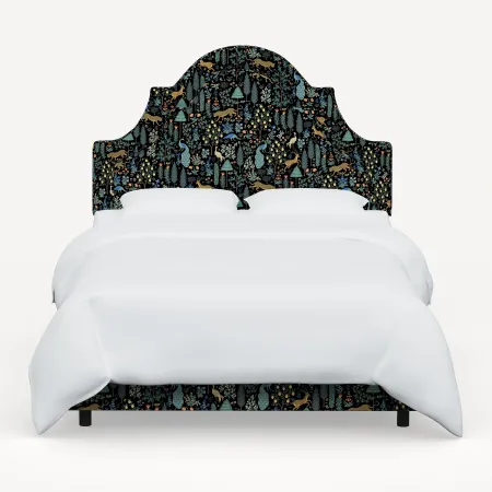 Rifle Paper Co Marion Menagerie Black King Bed