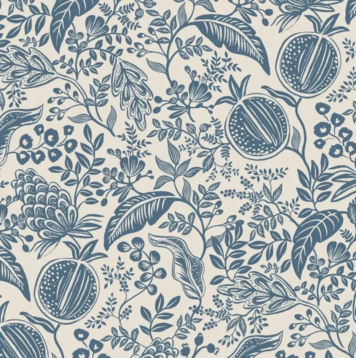 Rifle Paper Co. Marion Blue Pomegranate Twin Bed