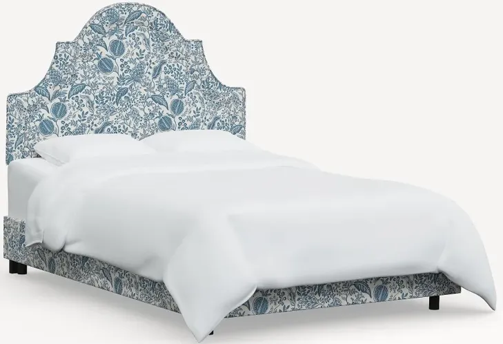 Rifle Paper Co. Marion Blue Pomegranate Queen Bed