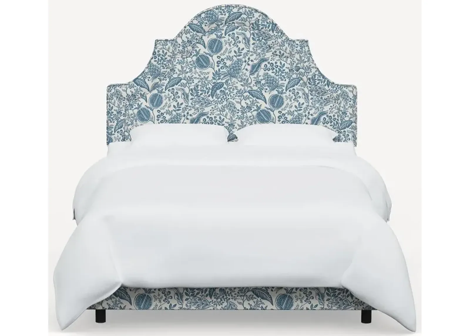 Rifle Paper Co. Marion Blue Pomegranate Queen Bed