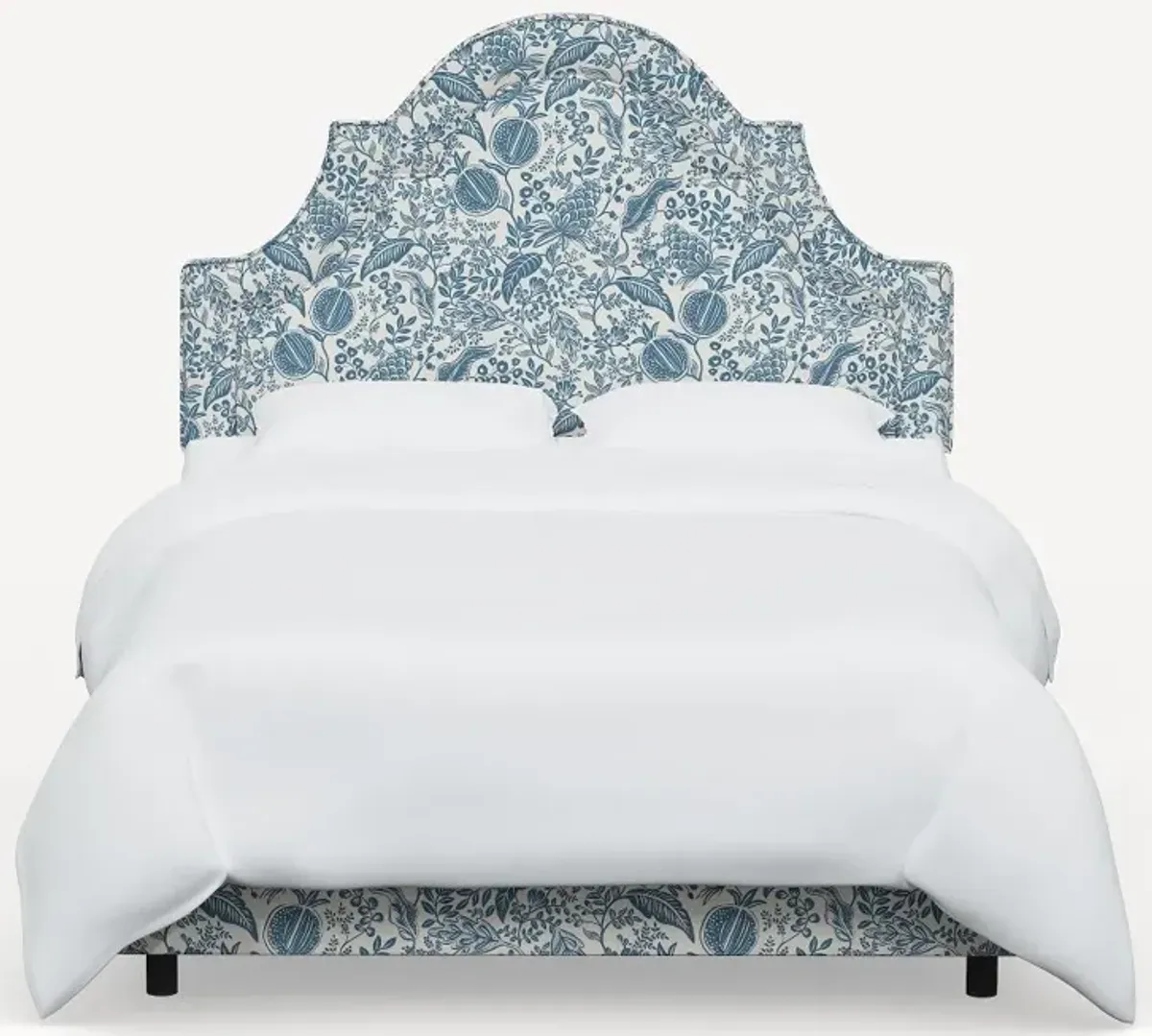 Rifle Paper Co. Marion Blue Pomegranate Queen Bed