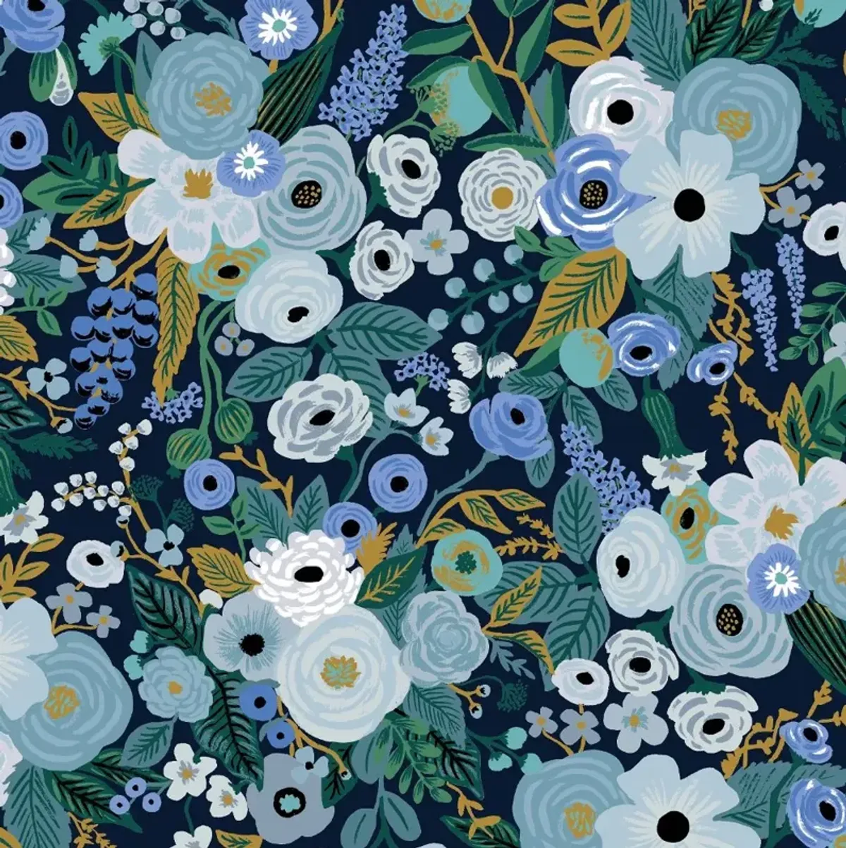 Rifle Paper Co Marion Garden Party Blue Twin Bed